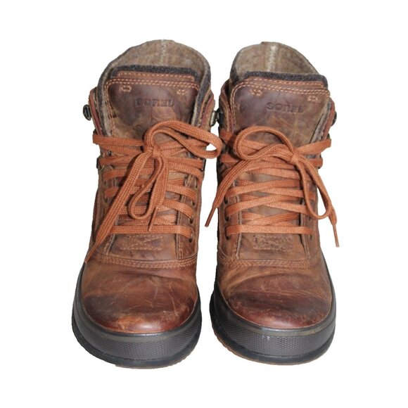 Sorel NM1567 Brimley Waterproof Leather Work Winter Lace Up Mid Boots Size 8